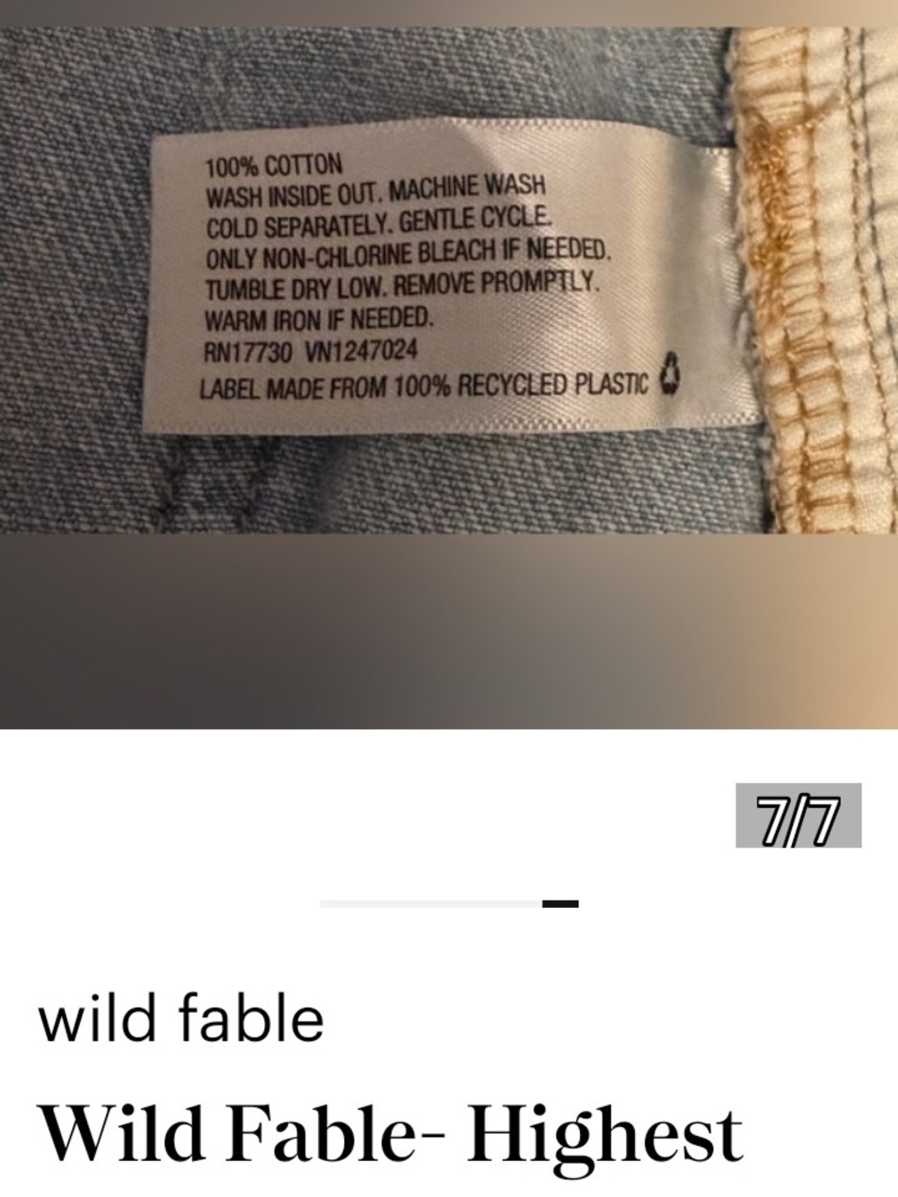 wild fable Patchwork Two-Tone Denim Shorts - Light & Dark Blue NWT🆕✨ - Picture 7 of 7